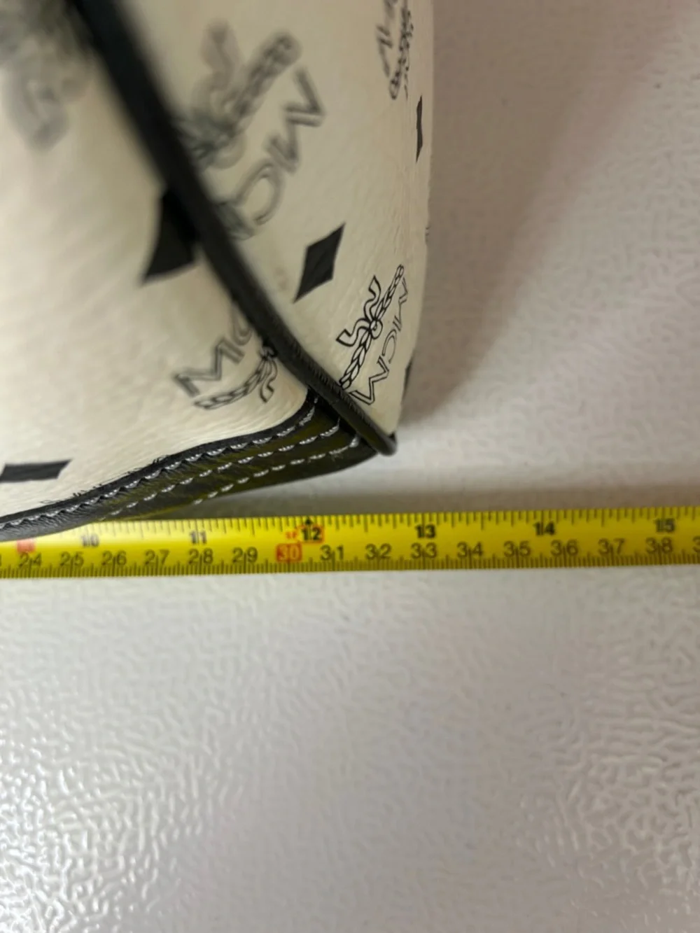 MCM White & Black Visetos Bowling Satchel - Picture 9 of 12